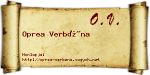 Oprea Verbéna névjegykártya